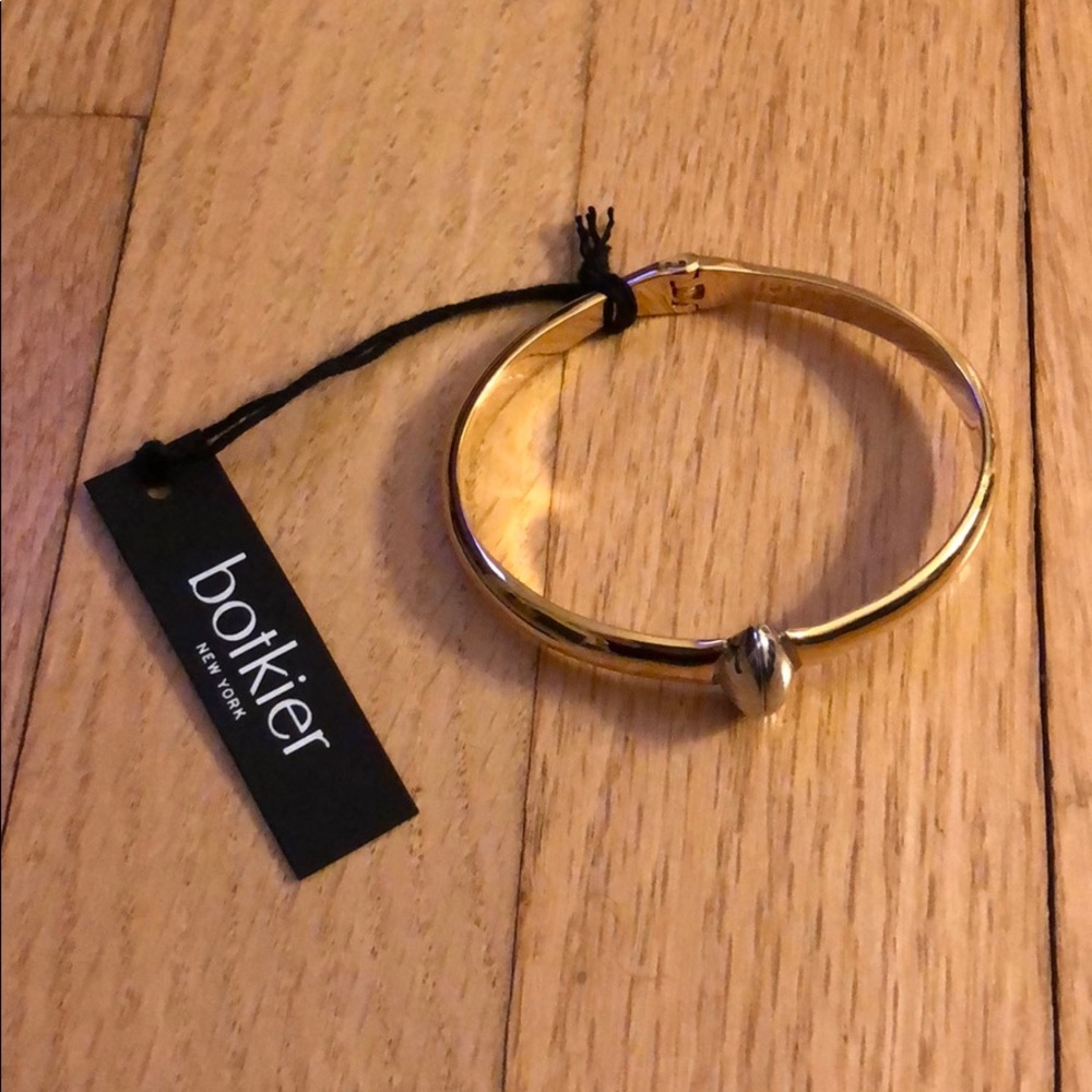 Silver and gold bangle